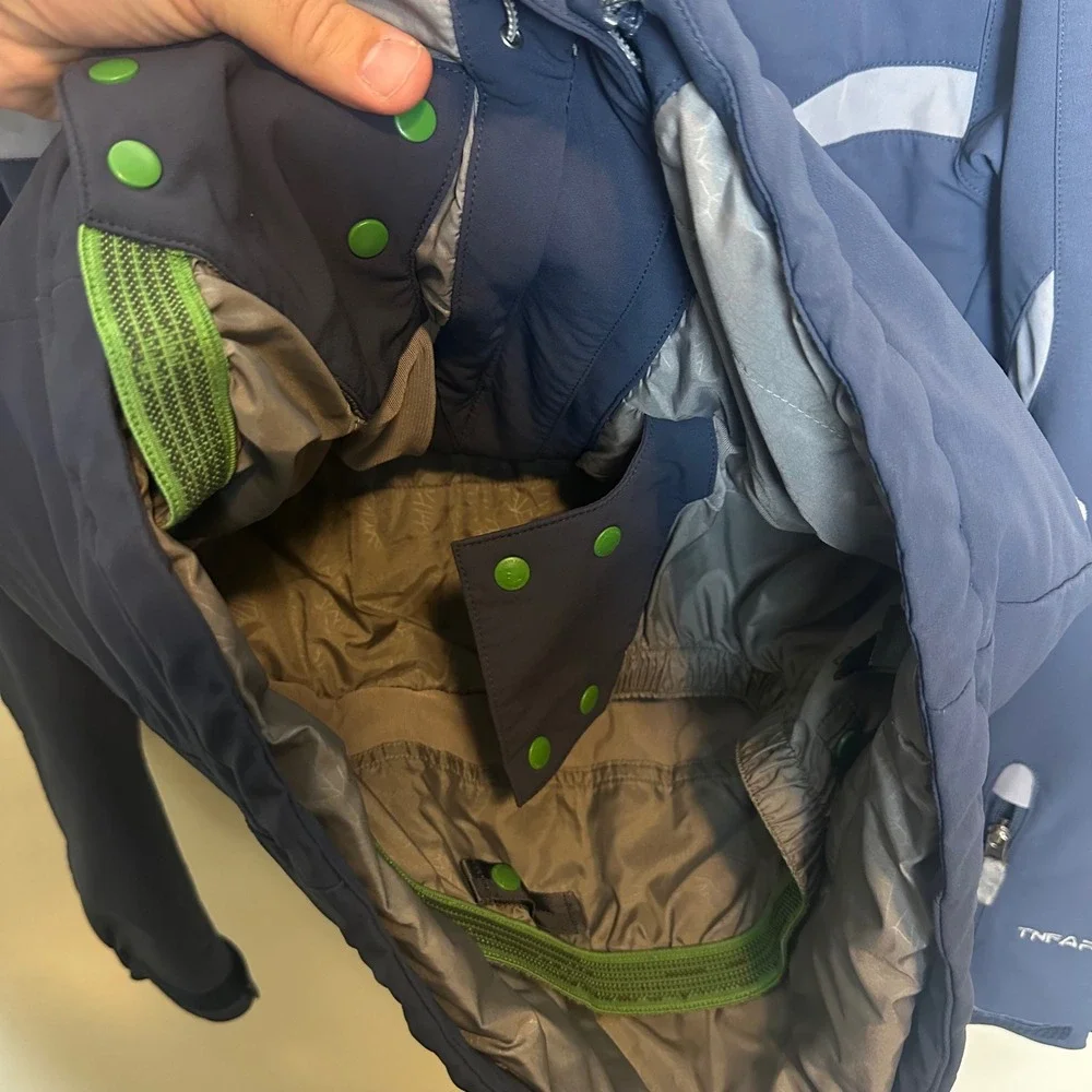 The North Face Apex Jacket Mens S Blue Zip Softshell Insulated Ski Outdoor RECCO
